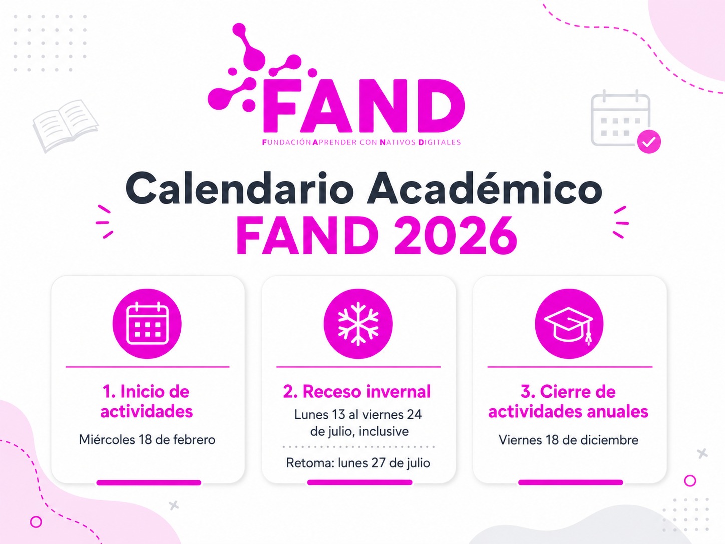 Calendario Académico FAND 2026
